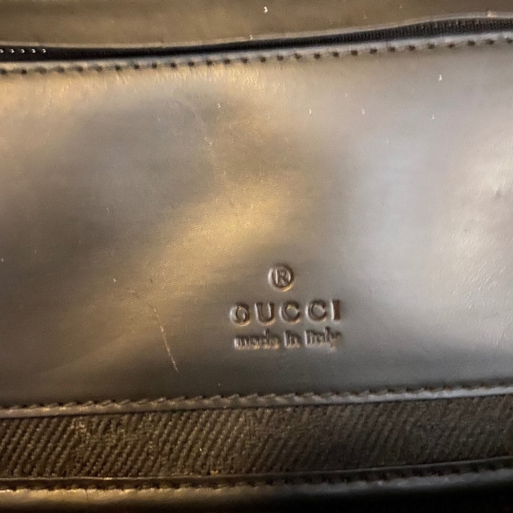 GUCCI GG Black Canvas Shoulder Bag or Crossbody Bag Black Canvas T00R - Picture 2 of 14